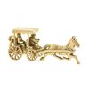 Image 4 : Vintage British 9K Gold Bermuda Horse Drawn Carriage Ride Buggy Charm Pendant