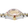 Image 5 : Rolex Ladies Two Tone Champagne Index Diamond And Ruby Date Wristwatch