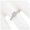 Image 3 : Vintage Orange Blossom 14k White Gold 0.43 ctw Diamond Solitaire w/ Accents Ring