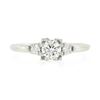 Image 4 : Vintage Orange Blossom 14k White Gold 0.43 ctw Diamond Solitaire w/ Accents Ring