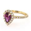 Image 3 : 1.60 ctw Purple Pink Sapphire and 0.70 ctw Diamond 14K Yellow Gold Ring (GIA CER