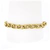 Image 1 : Vintage 14k Gold 7.25" Polished Interlocking Curb Link Stackable Chain Bracelet