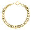 Image 2 : Vintage 14k Gold 7.25" Polished Interlocking Curb Link Stackable Chain Bracelet