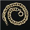 Image 3 : Vintage 14k Gold 7.25" Polished Interlocking Curb Link Stackable Chain Bracelet