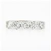 Image 4 : NEW 14k White Gold 1.38 ctw Round Prong Diamond 5 Stone Classic Wedding Band Rin