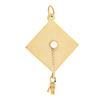 Image 1 : Vintage Collectible 14k Gold Graduation Hat Cap w/ Seed Pearl Charm Pendant