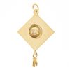 Image 4 : Vintage Collectible 14k Gold Graduation Hat Cap w/ Seed Pearl Charm Pendant