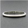 Image 2 : Classic Antique Art Deco Platinum 1.8mm Plain Domed Wedding Stack Band Ring 1925