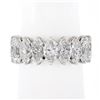 Image 1 : Vintage Platinum 4.50 ctw 18 Marquise Prong Diamond Eternity Wedding Band Ring