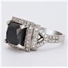 Image 2 : 5.59 ctw Black Diamond Platinum Ring (6.28 ctw Diamonds)