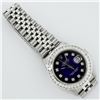 Image 7 : Rolex Mens Stainless Steel Blue Vignette 3 ctw Diamond Datejust Wristwatch