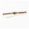 Image 4 : Antique Krementz Edwardian Platinum Top 14k Gold Diamond Etched Bar Pin Brooch
