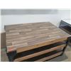 Image 2 : Wood Laminate 3-Tier Shelf w/ Table Top 72" x 48" x 35" (pick up Aug. 7)