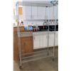 Image 1 : Rolling Metal Mesh 2-Tier Shelf