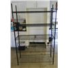 Image 1 : Black Metal Mesh 4-Tier Shelf