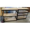 Image 1 : Qty 2 Warehouse Shelves: 2-Tier & 3-Tier 36" x 15" x 36"H