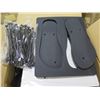 Image 2 : Qty 3 Boxes Rubber Dye Sublimation Blank Slippers, Black, Size Large