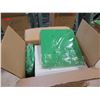 Image 2 : Qty 3 Boxes Rubber Dye Sublimation Blank Slippers, Green/White, Size Medium/Large