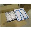 Image 2 : Qty 2 Boxes Rubber Dye Sublimation Blank Slippers, White, Size Small/XS