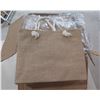 Image 1 : Box (Approx. 32) Jute Shopping Bags w/ Rope Straps 16" x 13"