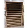 Image 1 : Qty 2 Pressboard Document Storage Shelf Units w/ 7 Compartments 46" x 74"H (total) & Misc Plywood