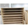 Image 2 : Qty 2 Pressboard Document Storage Shelf Units w/ 7 Compartments 46" x 74"H (total) & Misc Plywood