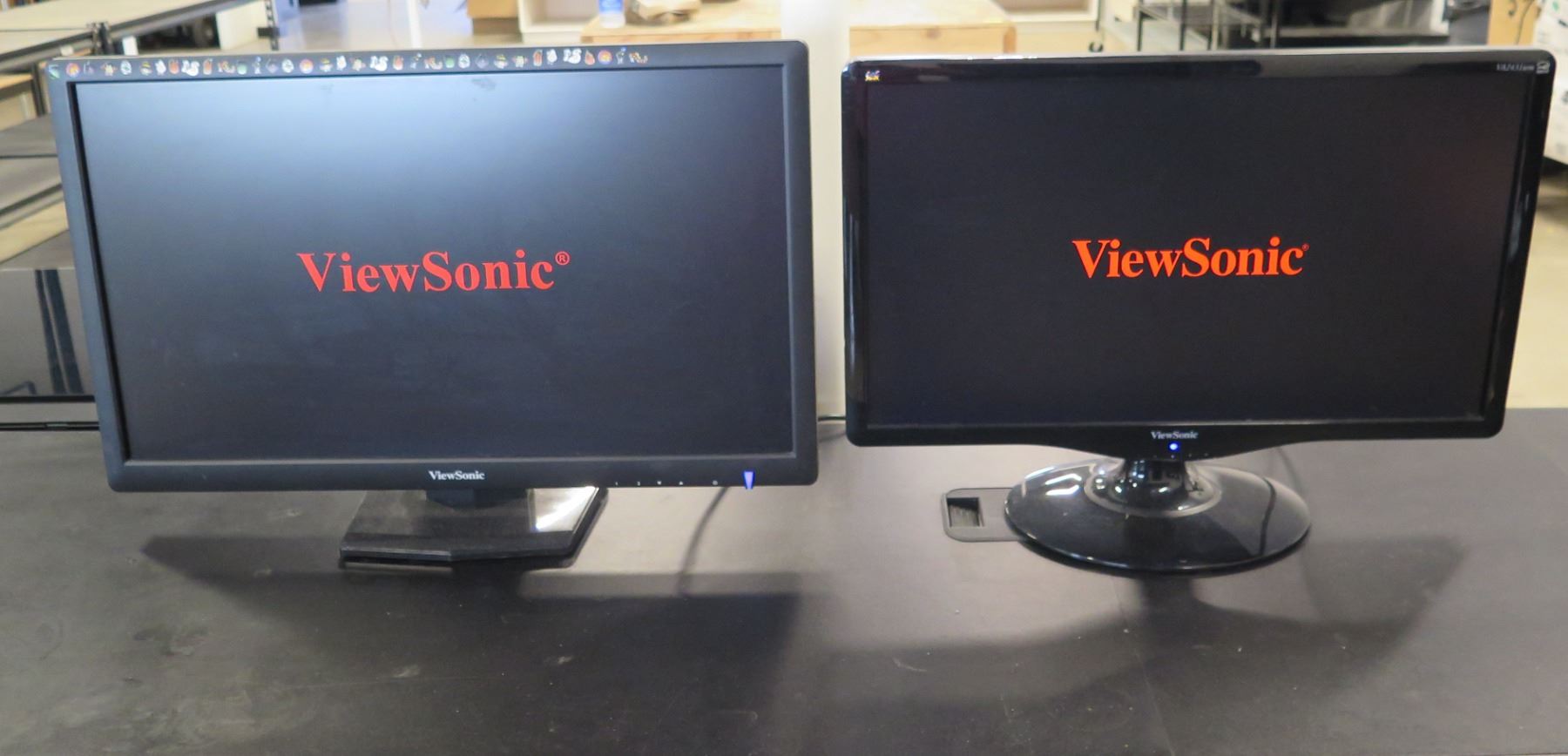 Qty 2 Computer Monitors: ViewSonic, Misc Models