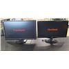Image 1 : Qty 2 Computer Monitors:  ViewSonic, Misc Models