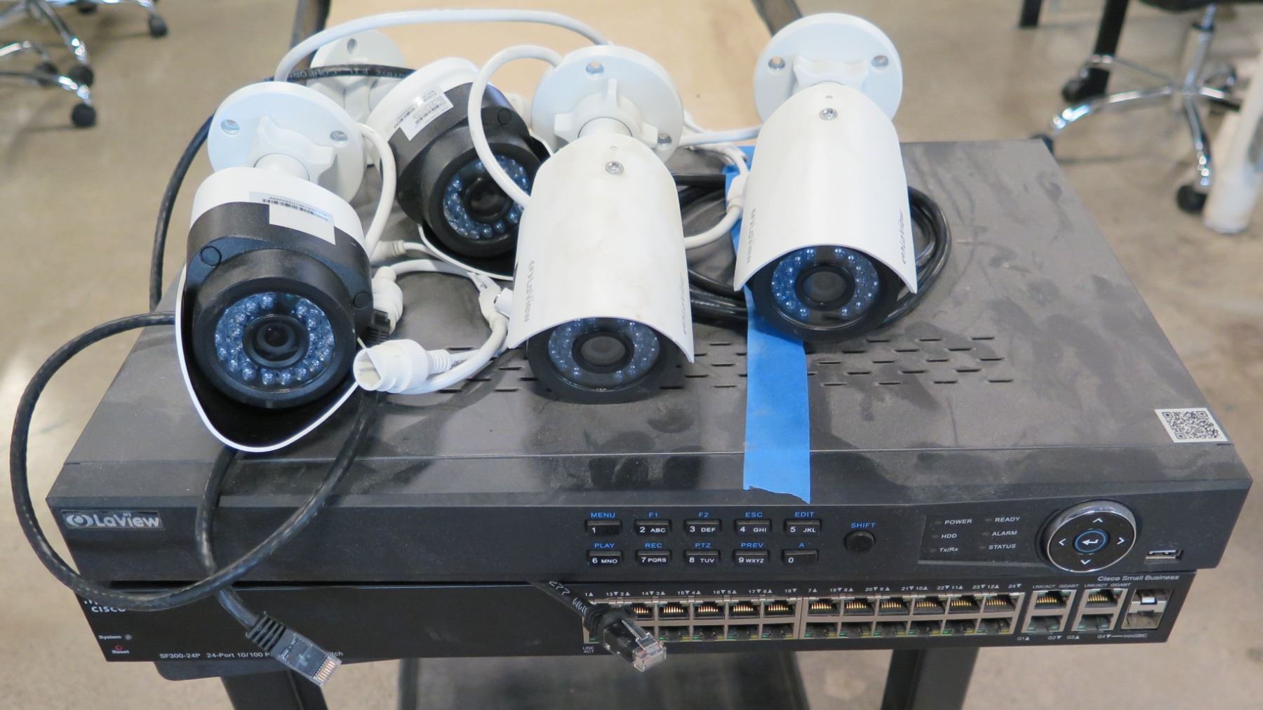 Cisco Anatel 2812-10-1086 Rack, LaView LV-N9808C8E Camera System w/ 4 ...