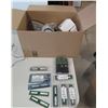 Image 1 : Box Multiple Cables, Crucial DDR3L-1600 Laptop Memory, Seagate Barracuda Hard Drives, etc