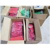 Image 1 : Qty 5 Boxes Rubber Dye Sublimation Blank Slippers, Red & Green w/ Straps