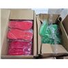Image 3 : Qty 5 Boxes Rubber Dye Sublimation Blank Slippers, Red & Green w/ Straps