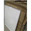 Image 8 : Black Plastic 4-Tier Shelf & Contents: Angle Iron, Tarps, Supplies, etc