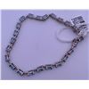 Image 6 : 10k white gold blue topaz bracelet; weighs 6.45 grams