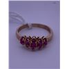 Image 3 : 10k yellow gold ring with 5 pink marquis cut stones; weighs 2.10 grams.