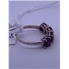 Image 1 : 10k white gold ring with 4 garnets; weighs 2.37 grams.