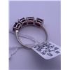 Image 2 : 10k white gold ring with 4 garnets; weighs 2.37 grams.