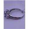 Image 2 : Silver (925) ring with 3 colorless stones; weighs 3.38 grams