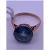 Image 3 : 10k yellow gold ring with large blue centre stone; weighs 2.80 grams