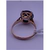 Image 4 : 10k yellow gold ring with large blue centre stone; weighs 2.80 grams