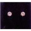 Image 1 : 14k yellow gold studs with colorless stone; weighs 1.35 gram total