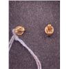 Image 2 : 14k yellow gold studs with colorless stone; weighs 1.35 gram total