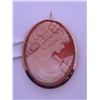Image 1 : 14k rose gold cameo brooch; total weight is 5.22 grams