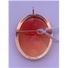 Image 2 : 14k rose gold cameo brooch; total weight is 5.22 grams