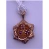 Image 1 : 14k yellow gold pendant with 3 small rubies(?); weighs 2.39 grams