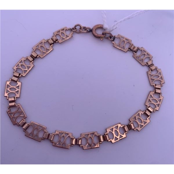14k yellow gold bracelet; weighs 4.32 grams