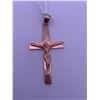 Image 1 : 10k yellow gold cross pendant; weighs 2.04 grams