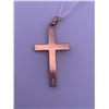 Image 2 : 10k yellow gold cross pendant; weighs 2.04 grams