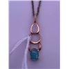 Image 3 : Gold Filled chain (Plated), with a gold colored pendant with blue opal; weighs 2.49 grams