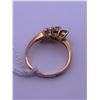 Image 3 : 10k gold ring with 4 emeralds(?) and 4 melee diamonds; weighs 2.40 grams